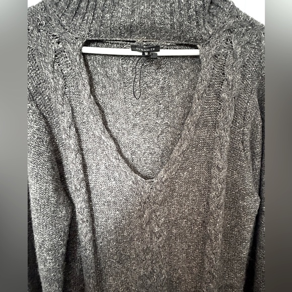 Large Dynamite Grey Sweater Dress - Picture 3 of 3